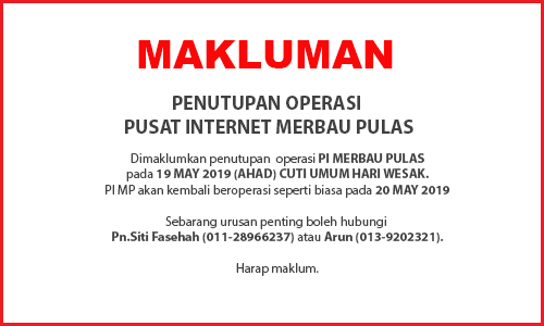 NOTIS PENUTUPAN wesak
